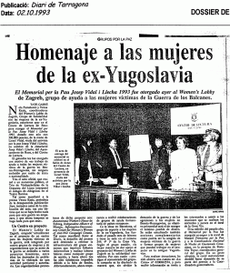 Notícia al Diari de Tarragona sobre el Memorial de l'any 1993
